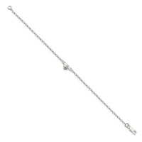 Sterling Silver Flower Charm Anklet