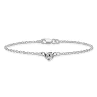 Sterling Silver Flower Charm Anklet