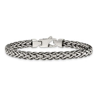 Sterling Silver Antiqued Polished Flat 6mm 7.75in Bracelet