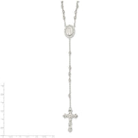 Sterling Silver Polished Rosary Necklace