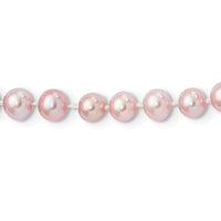 Sterling Silver Rh-plated 6-7mm Purple FW Cultured Pearl Necklace
