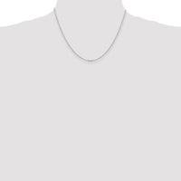 Sterling Silver Rhodium-plated 1.75mm Diamond-cut Rolo Cable Chain