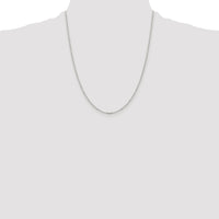 Sterling Silver Rhodium-plated 1.75mm Diamond-cut Rolo Cable Chain