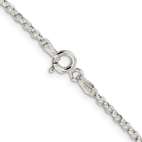 Sterling Silver 2.2mm Diamond-cut Rolo Cable Chain