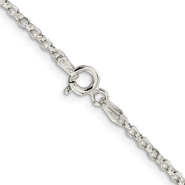 Sterling Silver 2.2mm Diamond-cut Rolo Cable Chain