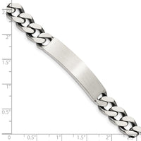 Sterling Silver 8inch Engraveable Antiqued Curb Link ID Bracelet