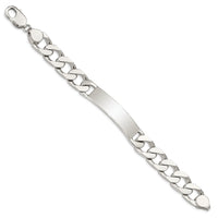 Sterling Silver 8.5inch Polished Engraveable Curb Link ID Bracelet
