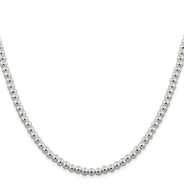 Sterling Silver 5mm Beads on Box Chain