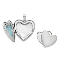 Sterling Silver Rhodium-plated 24mm In Memory Ash Holder Heart Locket