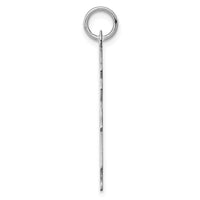 Sterling Silver Rhod-plated Eng. Girl Polished Front/Back Disc Charm