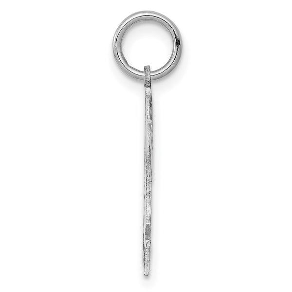 SSilver Rh-plt Engravable Boy/Girl Polished Front/Satin Back Disc Charm