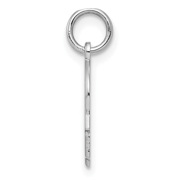 Sterling Silver Rh-plt Engravable Boy Disc Charm Polish on Front/Back