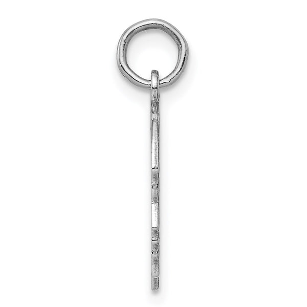 SSilver Rh-plt Engravable Boy Polished Front/Satin Back Disc Charm