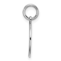 Sterling Silver Rhod-plated Eng. Rnd Polish Front/Back Disc Charm