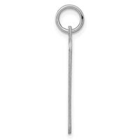 Sterling Silver Rhod.-plated Eng. Rect. Polish Front/Back Disc Charm