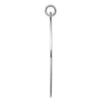 SSilver Rh-plt Engravable Oval Polished Front/Satin Back Disc Charm