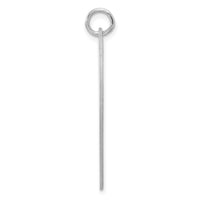 SS Rh-plt Engraveable Heart Polished Front/Satin Back Disc Charm