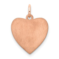 Sterling Silver RG Plated Engraveable Heart Polished Front/Satin Back Disc
