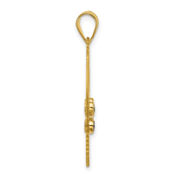 SSilver/Gold-Plated 7 Birthstone with SSilver Bezel Easter Basket Pendan