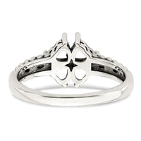 Sterling Silver Antiqued w/14k 4-stone Mother's Ring Mounting