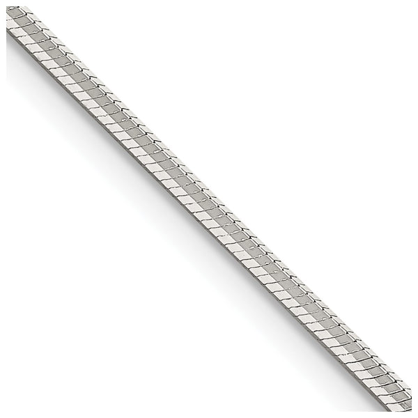 Sterling Silver 1.65mm Octagonal Snake Chain