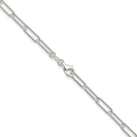 Sterling Silver Rhodium-plated Polished 3.5mm Paperclip Chain