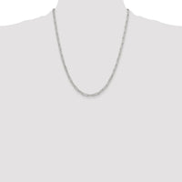 Sterling Silver Rhodium-plated Polished 3.5mm Paperclip Chain