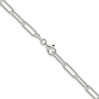 Sterling Silver Rhodium-plated Polished 4.5mm Paperclip Chain