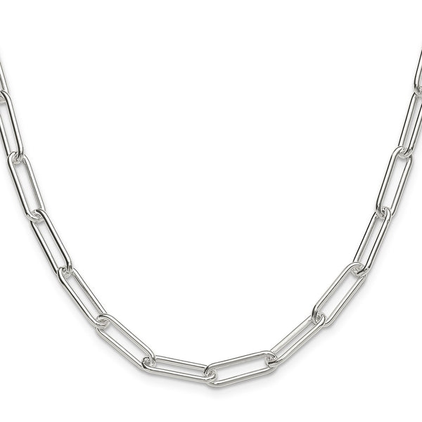 Sterling Silver Polished 5.5mm Paperclip Chain
