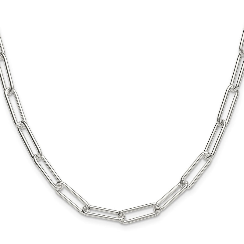 Sterling Silver Polished 5.5mm Paperclip Chain