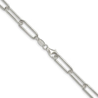 Sterling Silver Polished 5.5mm Paperclip Chain