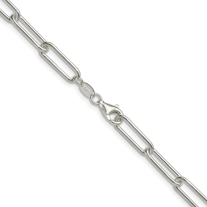 Sterling Silver Polished 5.5mm Paperclip Chain