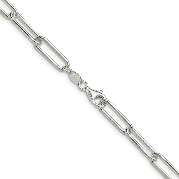 Sterling Silver Polished 5.5mm Paperclip Chain