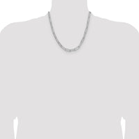 Sterling Silver Rhodium-plated Polished 6.5mm Paperclip Chain
