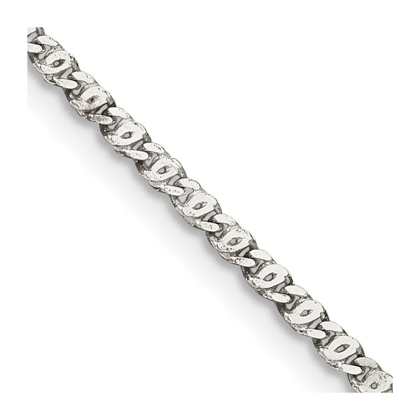 Sterling Silver 2mm Fancy Anchor Pendant Chain