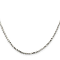 Sterling Silver 2.25mm Twisted Box Chain