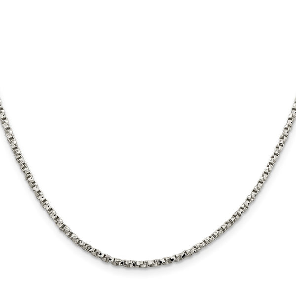 Sterling Silver 2.25mm Twisted Box Chain