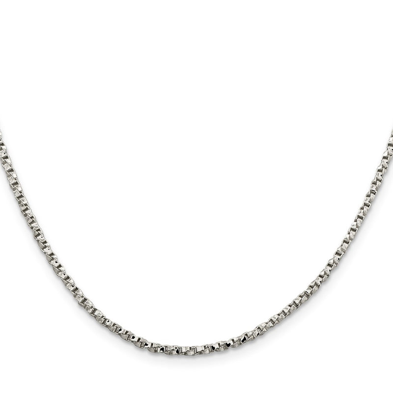 Sterling Silver 2.25mm Twisted Box Chain