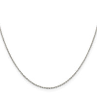 Sterling Silver 1.25mm Diamond-cut Forzantine Cable Chain