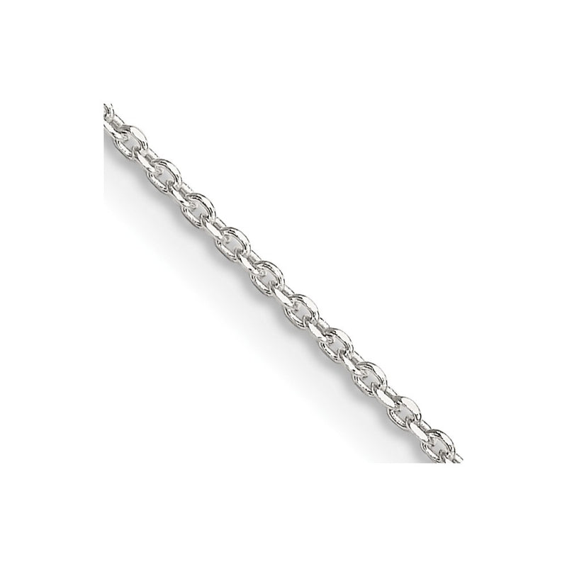 Sterling Silver 1.25mm Diamond-cut Forzantine Cable Chain