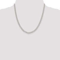 Sterling Silver 4.5mm Half round Wire Open Curb Chain