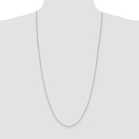 Sterling Silver Rhodium-plated 1.65mm Diamond-cut Long Link Cable Chain