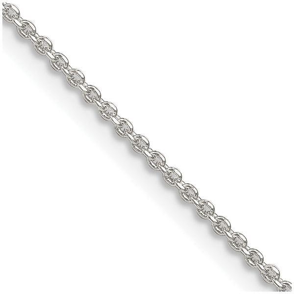 Sterling Silver 1.4mm Diamond-cut Forzantine Cable Chain