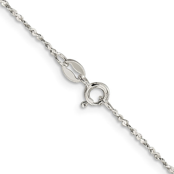Sterling Silver 1.4mm Twisted Serpentine Chain
