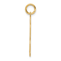 Sterling Silver/Gold-plated Polished Number 13 Charm