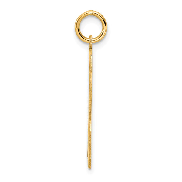 Sterling Silver/Gold-plated Polished Number 13 Charm