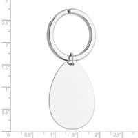 Sterling Silver Rhodium-plated Key Chain