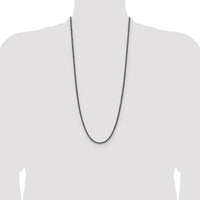 Sterling Silver Antiqued 3.1mm D/C Square Franco Chain