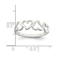 Sterling Silver D/C Heart Ring