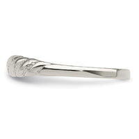 Sterling Silver Diamond-cut Twisted Ring